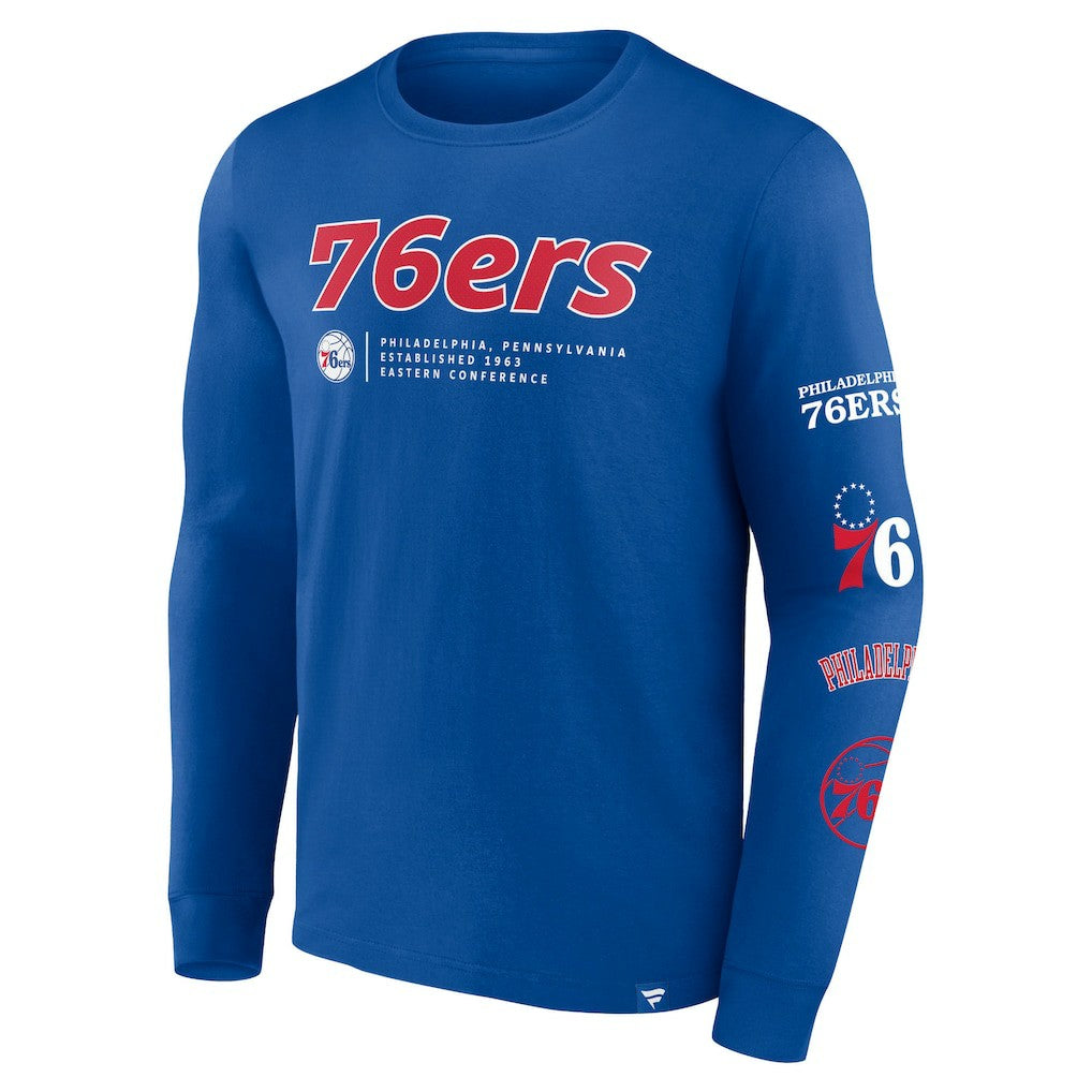 Philadelphia 76ers Baseline Long Sleeve T-Shirt - Royal | Fanatics outlet