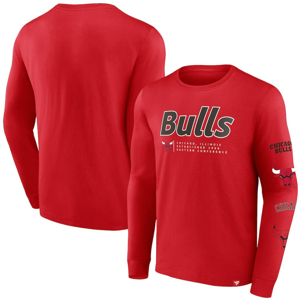 Chicago Bulls Baseline Long Sleeve T-Shirt sale - Red | Fanatics sale