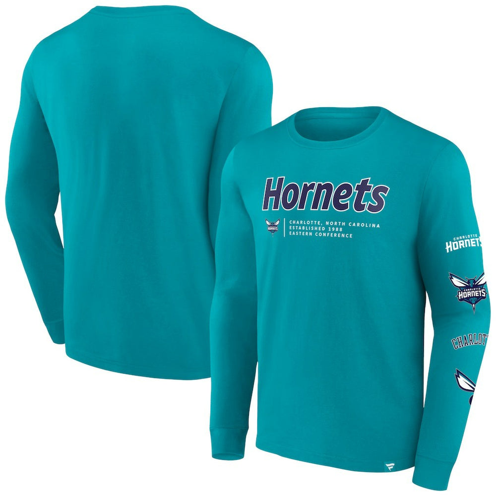 Charlotte Hornets Baseline Long Sleeve T-Shirt - Teal | Fanatics discount