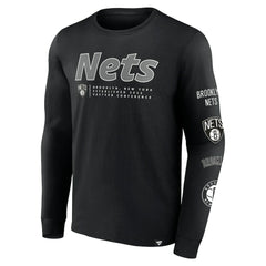 Brooklyn Nets Baseline Long Sleeve T-Shirt - Black | Fanatics discount