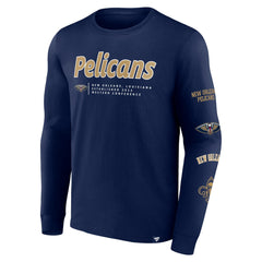 New Orleans Pelicans Baseline Long Sleeve T-Shirt - Navy | Fanatics shop