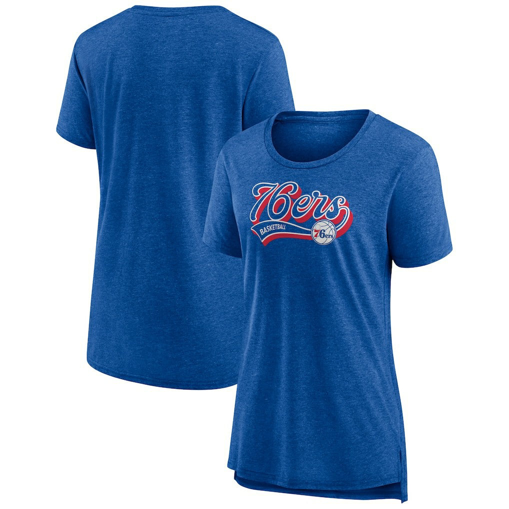 Philadelphia 76ers Women's League Leader Tri-Blend T-Shirt - Heather Royal | Fanatics shop