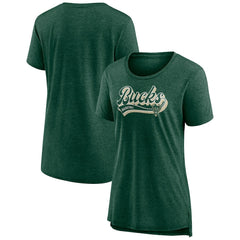 Milwaukee Bucks Women's League Leader Tri-Blend T-Shirt - Hunter Green | Fanatics online