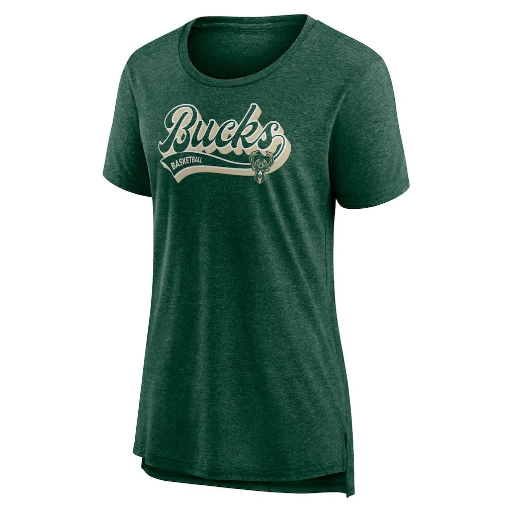 Milwaukee Bucks Women's League Leader Tri-Blend T-Shirt - Hunter Green | Fanatics online