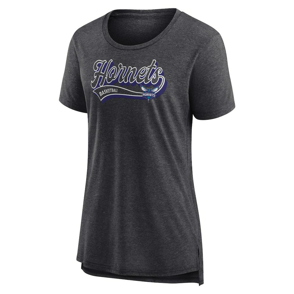 Charlotte Hornets Women's League Leader Tri-Blend T-Shirt - Heather Charcoal | Fanatics outlet