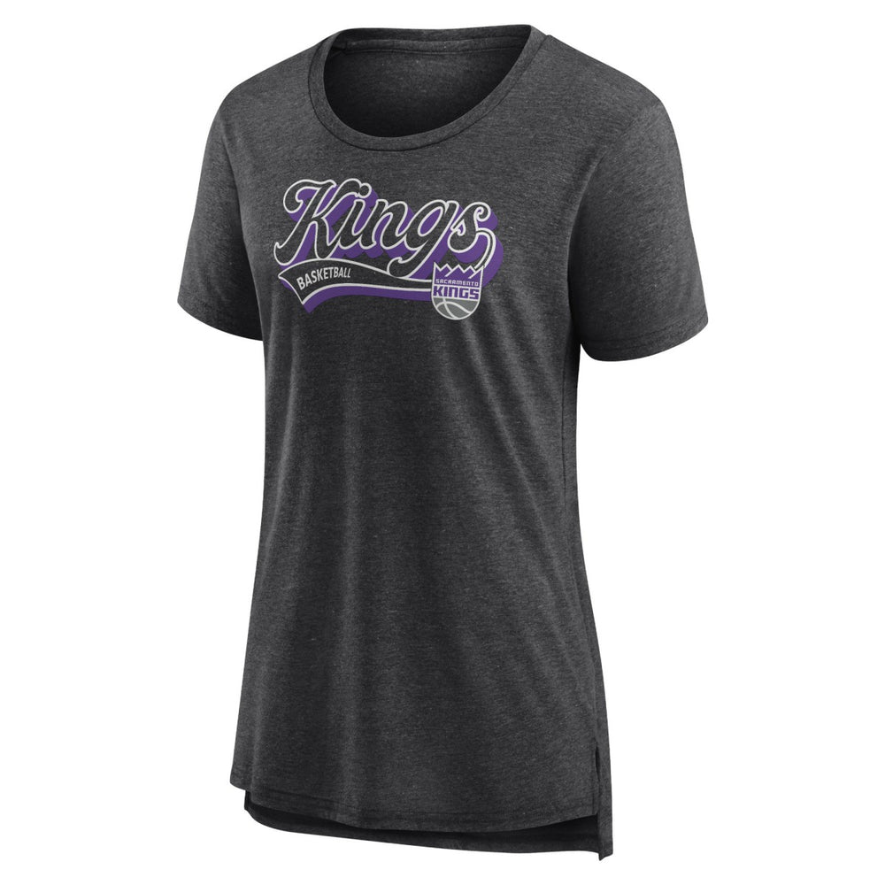 Sacramento Kings Women's League Leader Tri-Blend T-Shirt - Heather Charcoal | Fanatics shop