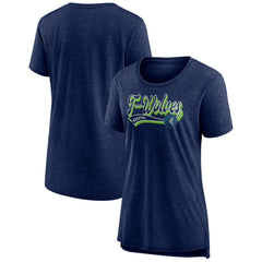 Minnesota Timberwolves Women's League Leader Tri-Blend T-Shirt - Heather Navy | Fanatics outlet
