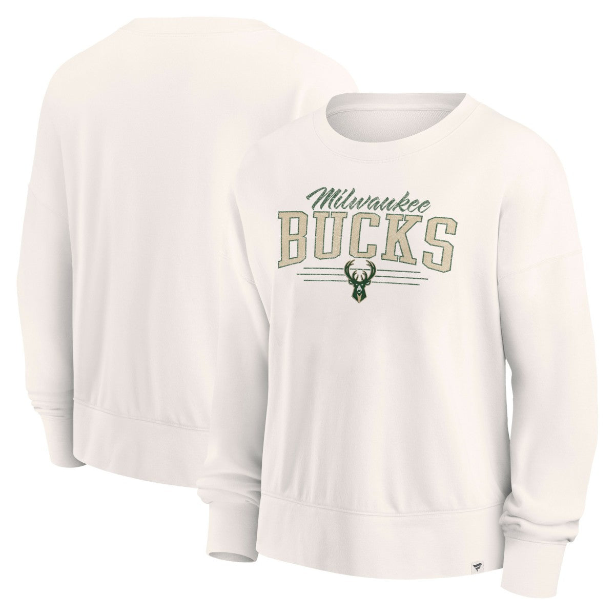 Milwaukee Bucks Women's Close the Game Pullover Sweatshirt - Cream | Fanatics discount