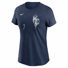 Bobby Witt Jr. Kansas City Royals Women's City Connect Fuse Name & Number T-Shirt - Navy | Nike