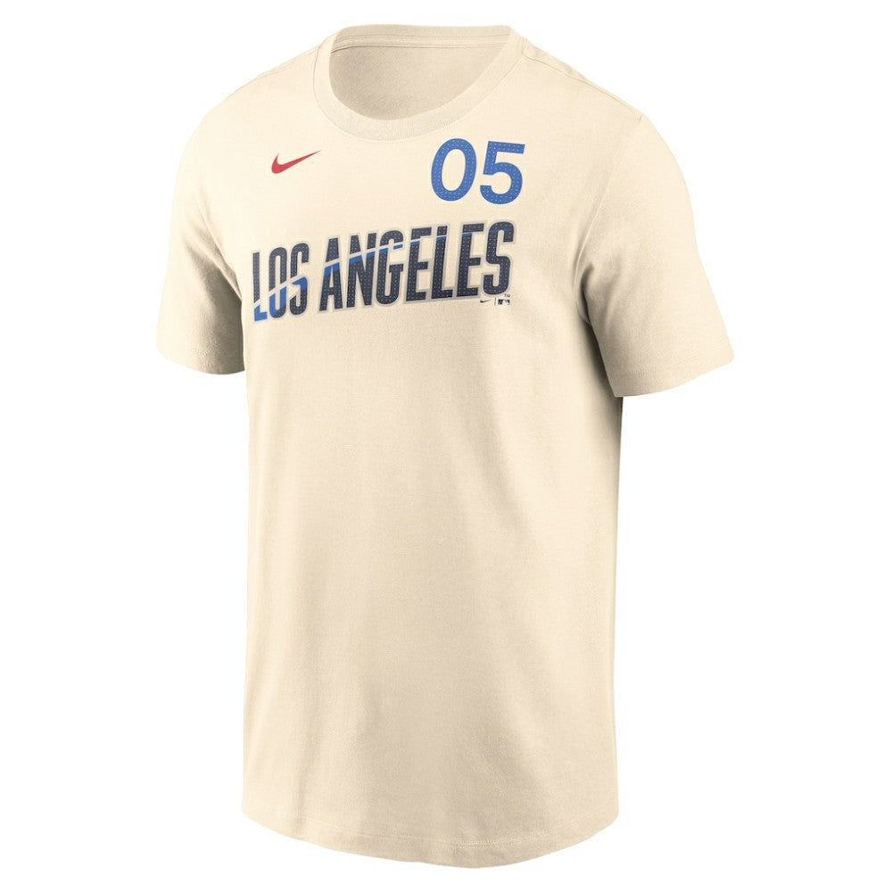 Freddie Freeman Los Angeles Dodgers 2024 City Connect Fuse Name & Number T-Shirt - Cream | Nike
