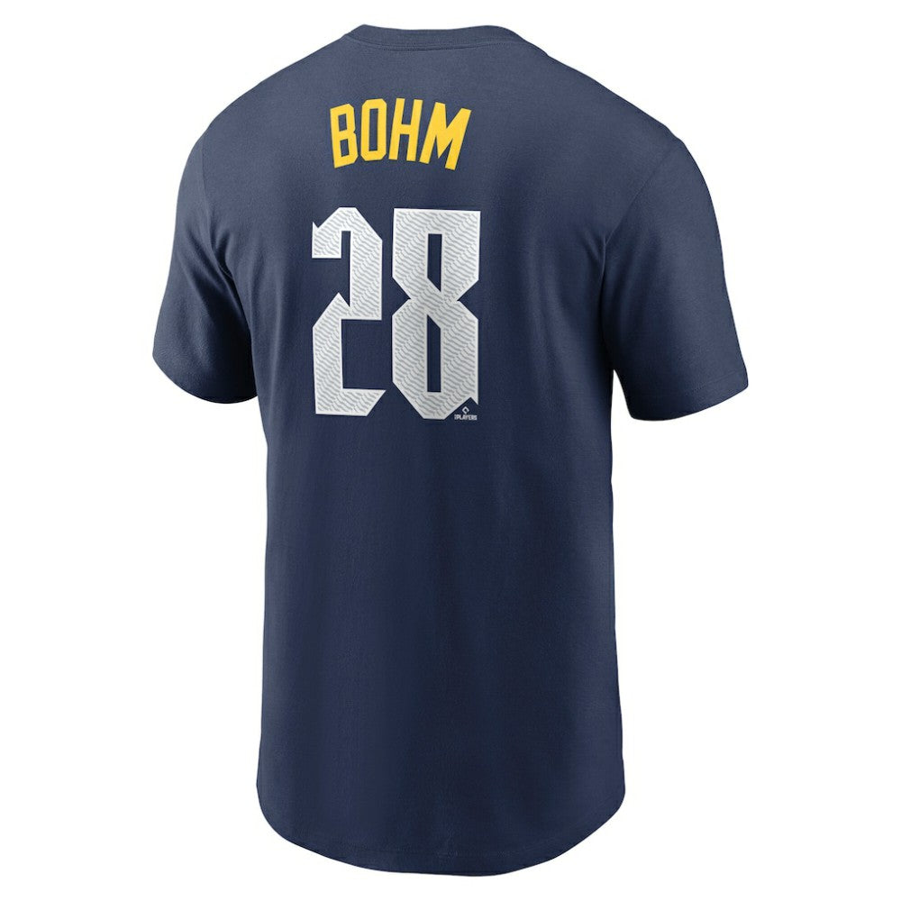 Alec Bohm Philadelphia Phillies 2024 City Connect Fuse Name & Number T-Shirt - Navy | Nike