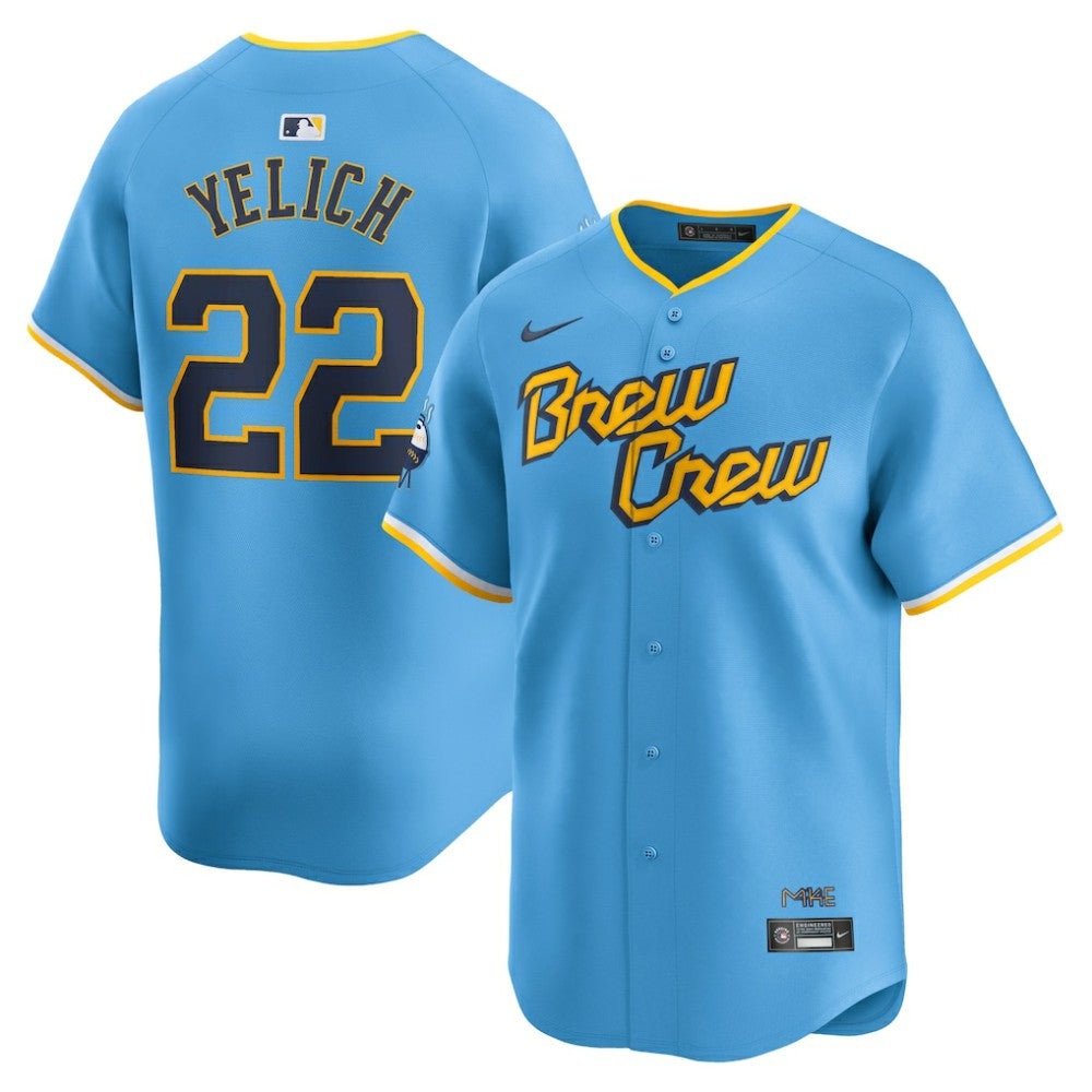Christian Yelich Milwaukee Brewers City Connect Limited Player Jersey - Powder Blue | Nike