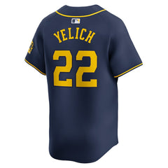Christian Yelich Milwaukee Brewers Alternate Limited Player Jersey - Navy | Nike