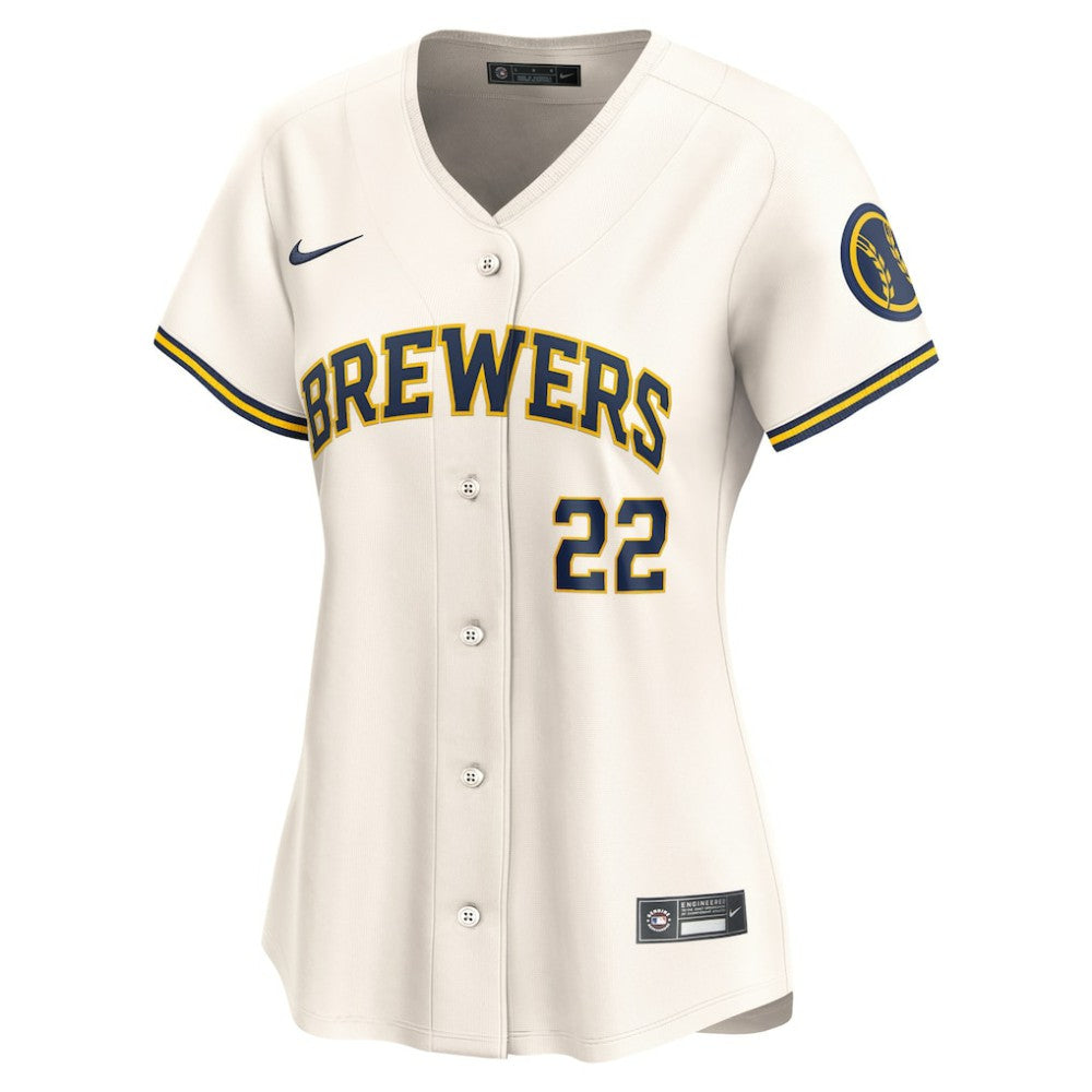 Christian Yelich Milwaukee Brewers Women's Home Limited Player Jersey - Cream | Nike
