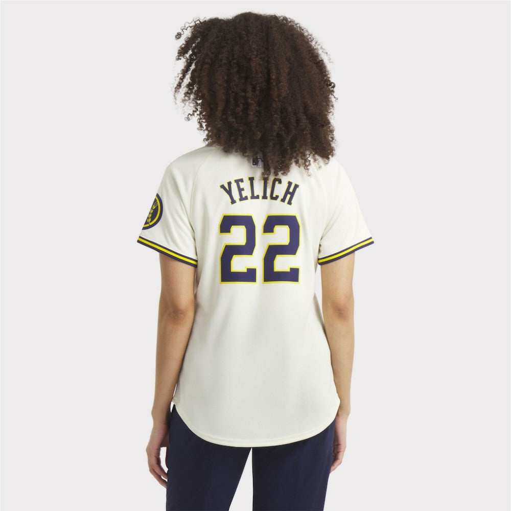 Christian Yelich Milwaukee Brewers Women's Home Limited Player Jersey - Cream | Nike