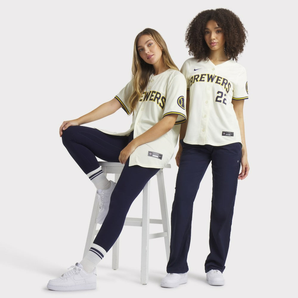 Christian Yelich Milwaukee Brewers Women's Home Limited Player Jersey - Cream | Nike