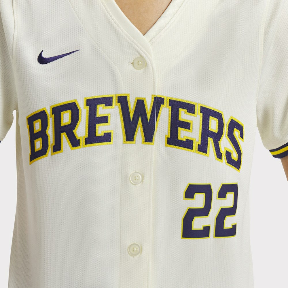 Christian Yelich Milwaukee Brewers Women's Home Limited Player Jersey - Cream | Nike