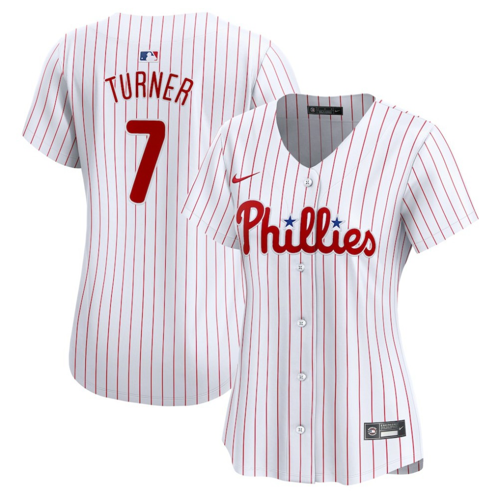 Trea Turner Philadelphia Phillies Women's Home Limited Player Jersey - White | Nike