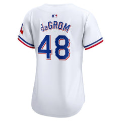 Jacob deGrom Texas Rangers Women's Home Limited Player Jersey - White | Nike
