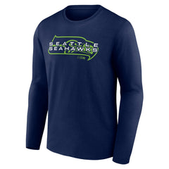 Seattle Seahawks Advance to Victory Long Sleeve T-Shirt - College Navy outlet