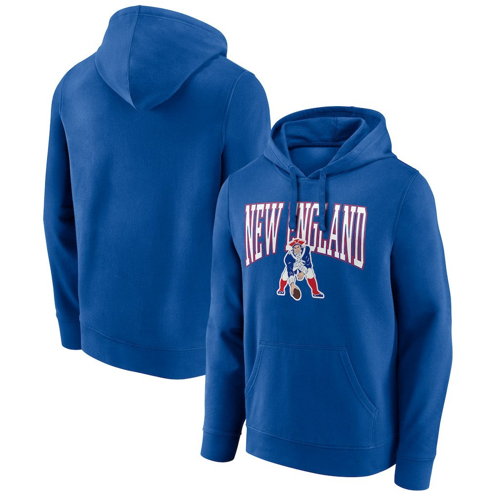 New England Patriots Gridiron Classics Campus Standard Pullover Hoodie - Royal for sale
