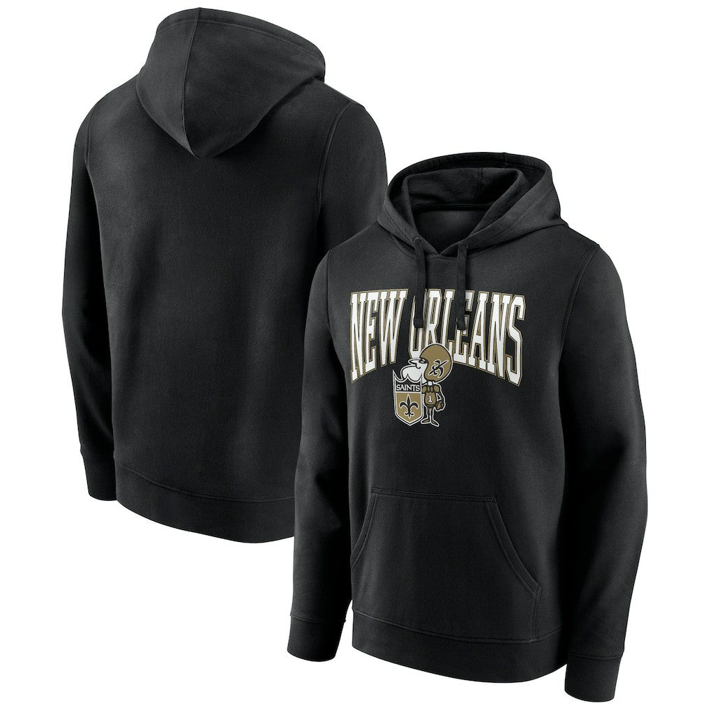 New Orleans Saints Gridiron Classics Campus Standard Pullover Hoodie - Black on sale