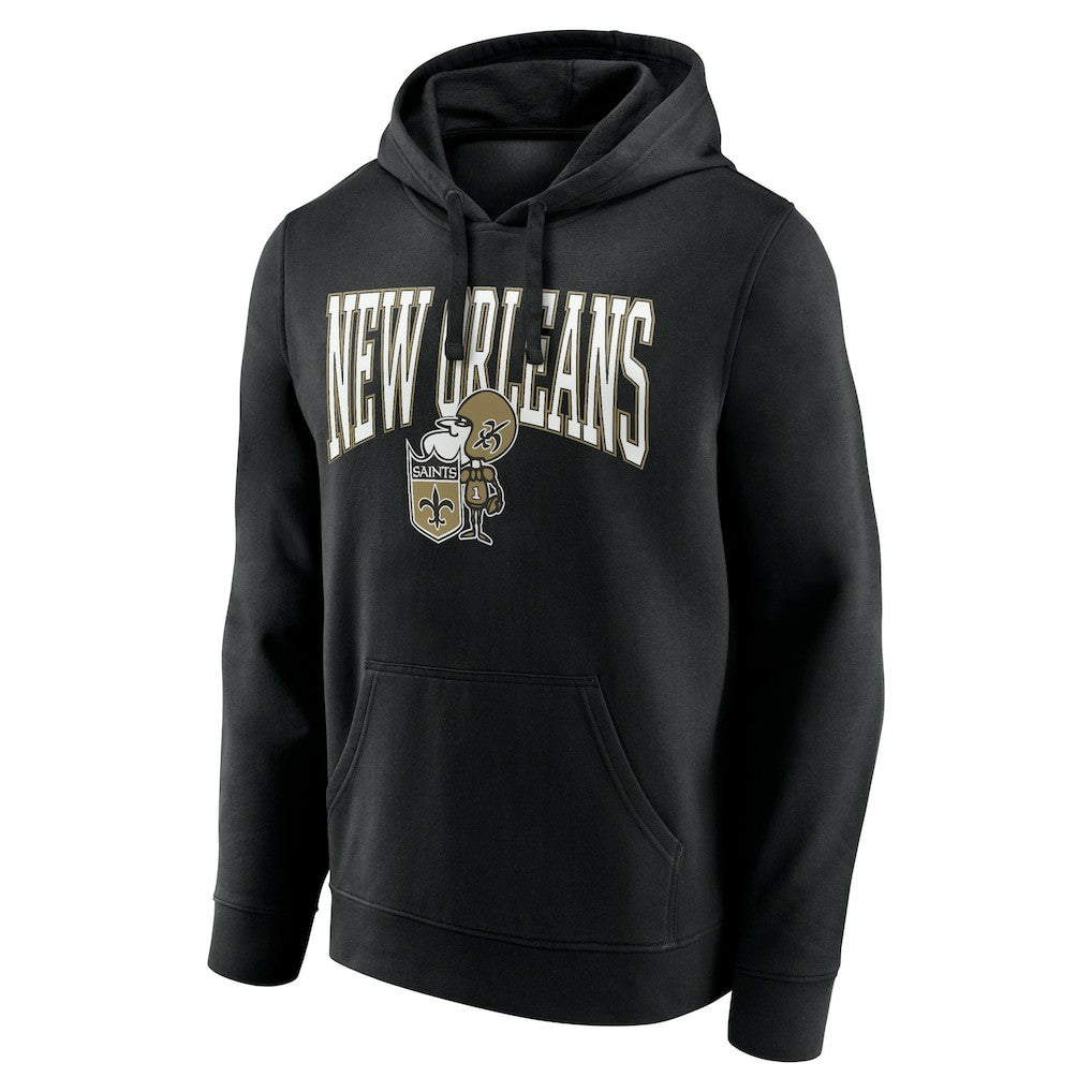 New Orleans Saints Gridiron Classics Campus Standard Pullover Hoodie - Black on sale