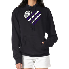 Colorado Rockies G-III 4Her by Carl Banks Women's Heart Fleece Pullover Hoodie - Black
