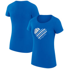 Kansas City Royals G-III 4Her by Carl Banks Women's Super-Slim Fit Lightweight Heart Graphic T-Shirt - Royal