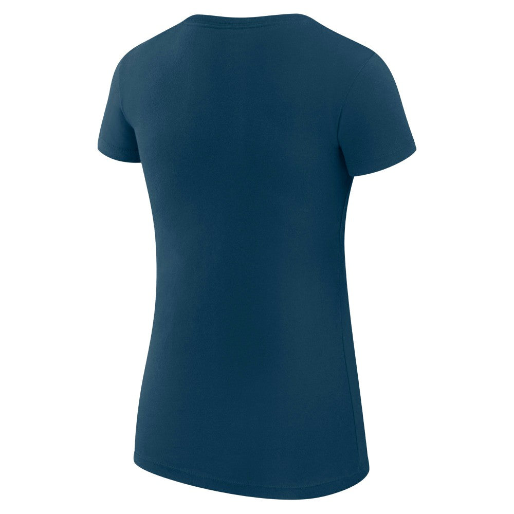 Los Angeles Angels G-III 4Her by Carl Banks Women's Super-Slim Fit Lightweight Heart Graphic T-Shirt - Navy