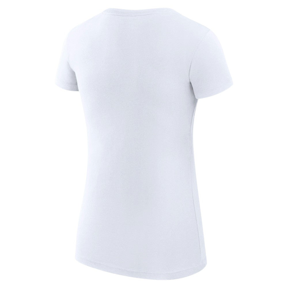 Los Angeles Angels G-III 4Her by Carl Banks Women's Super-Slim Fit Lightweight Heart Graphic T-Shirt - White