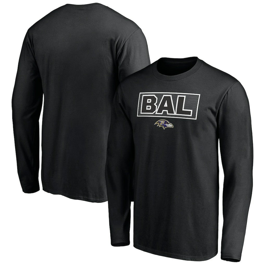 Baltimore Ravens Squad Throwbacks Long Sleeve T-Shirt - Black online