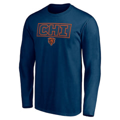 Chicago Bears Squad Throwbacks Long Sleeve T-Shirt - Navy online