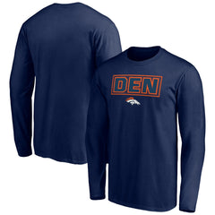 Denver Broncos Squad Throwbacks Long Sleeve T-Shirt - Navy outlet