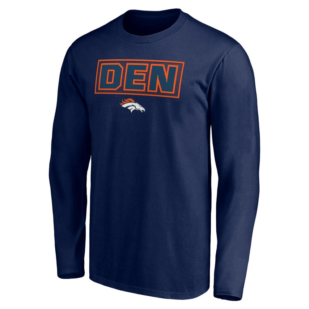 Denver Broncos Squad Throwbacks Long Sleeve T-Shirt - Navy outlet