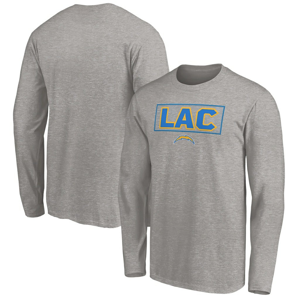 Los Angeles Chargers Squad Throwbacks Long Sleeve T-Shirt - Heather Gray outlet