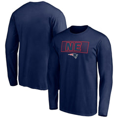New England Patriots Squad Throwbacks Long Sleeve T-Shirt - Navy on sale