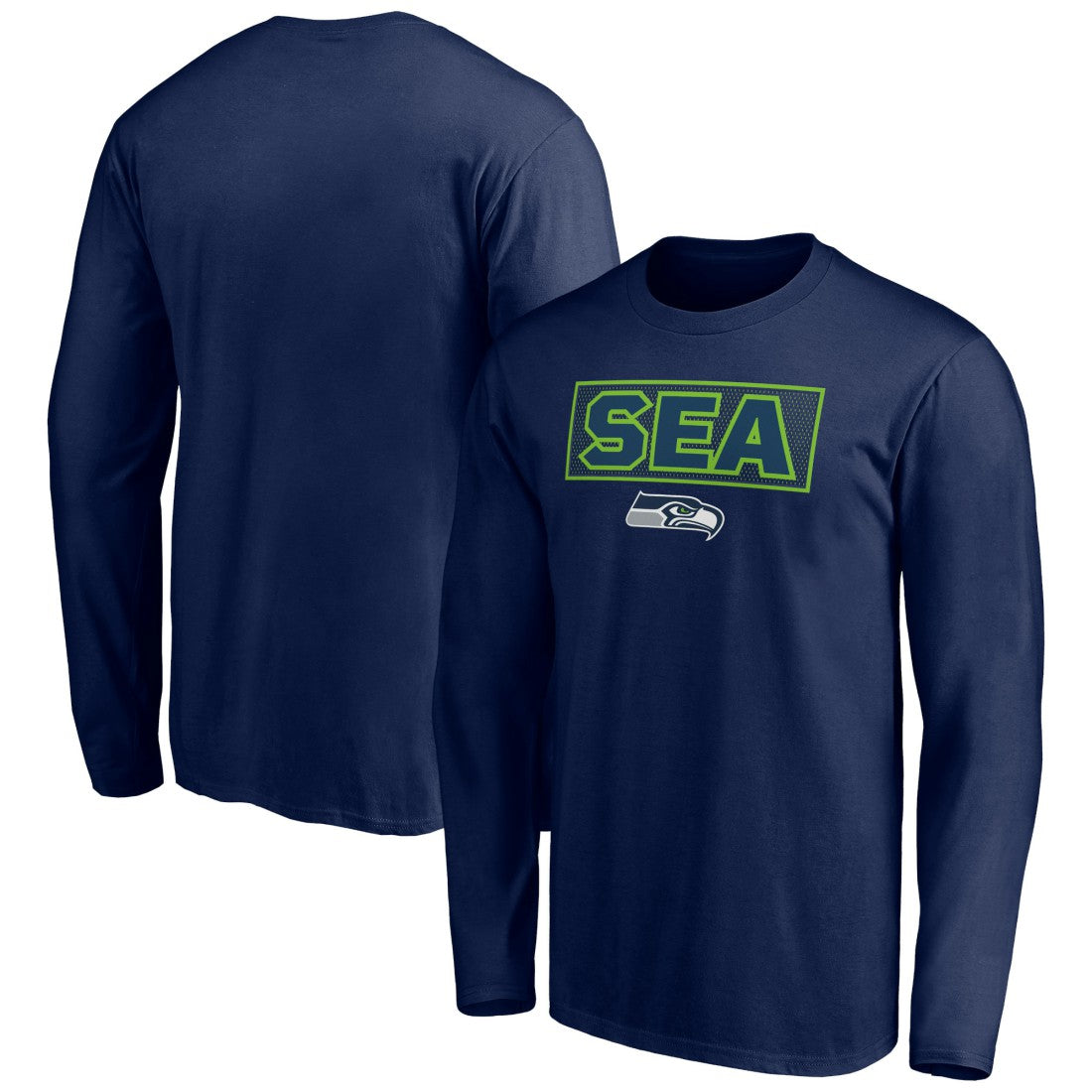 Seattle Seahawks Squad Throwbacks Long Sleeve T-Shirt - College Navy on sale