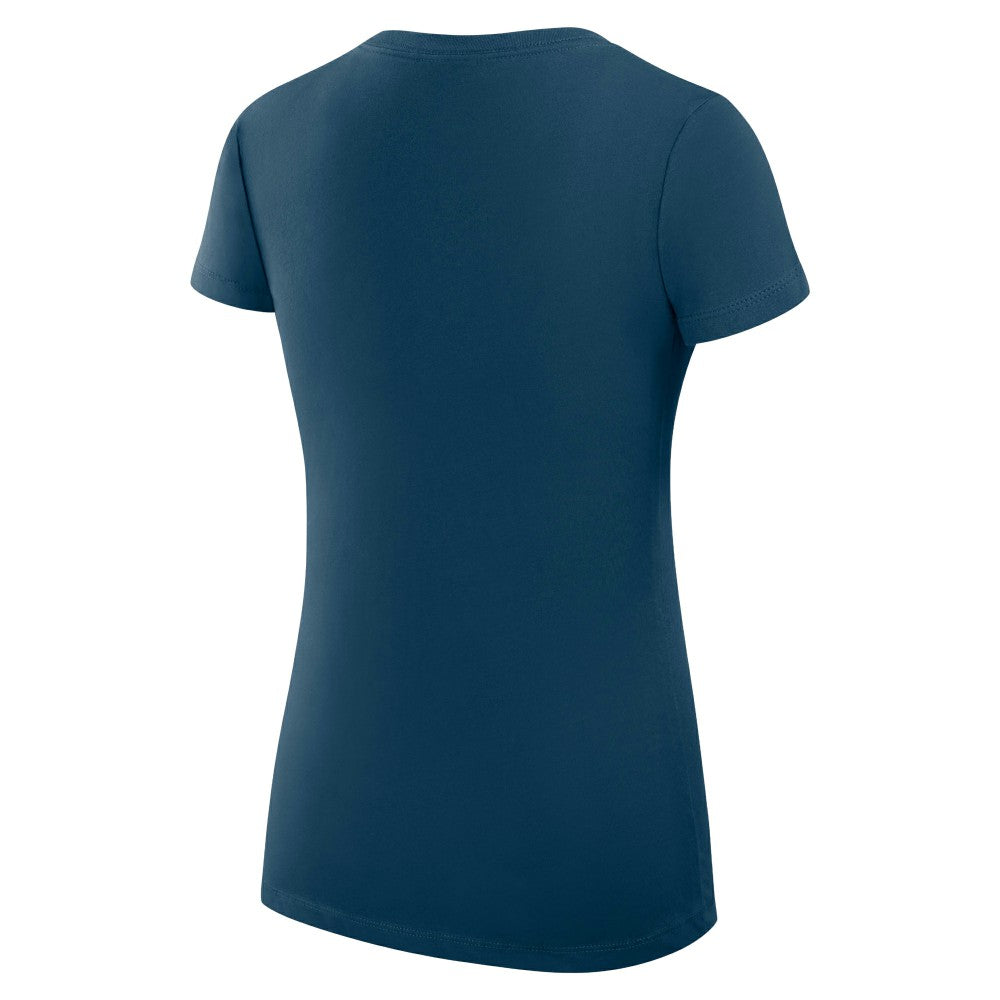 Los Angeles Angels G-III 4Her by Carl Banks Women's Super-Slim Fit Lightweight Heart V-Neck T-Shirt - Navy