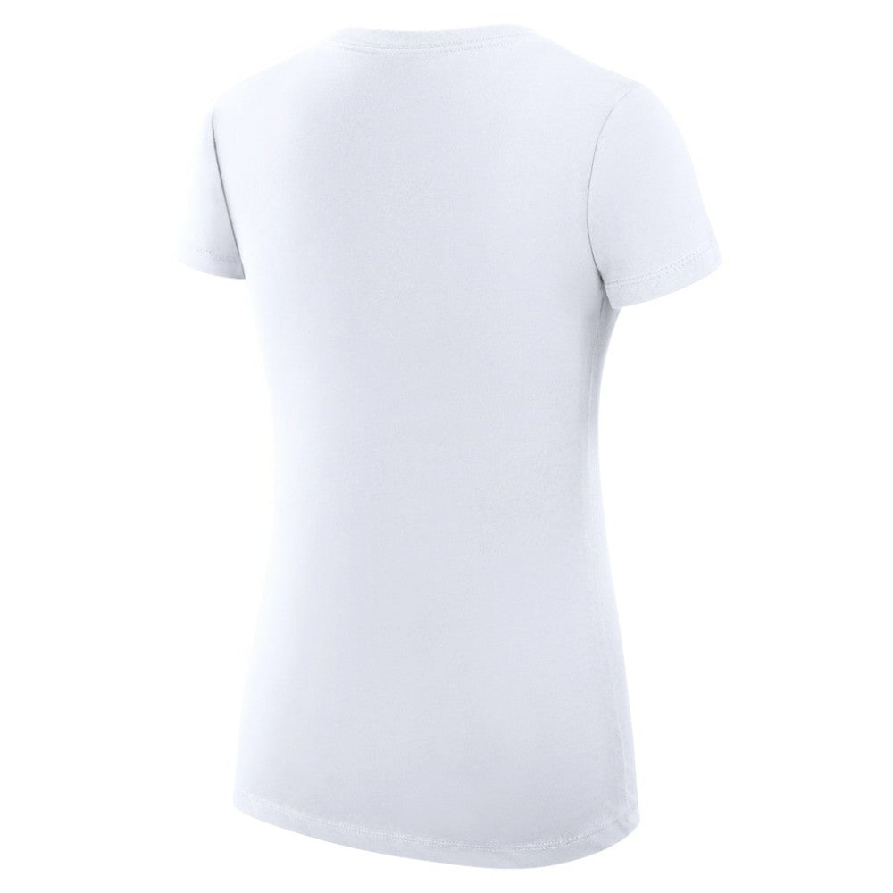 Los Angeles Dodgers G-III 4Her by Carl Banks Women's Super-Slim Fit Lightweight Heart V-Neck T-Shirt - White