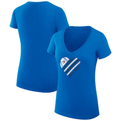 Toronto Blue Jays G-III 4Her by Carl Banks Women's Super-Slim Fit Lightweight Heart V-Neck T-Shirt - Royal