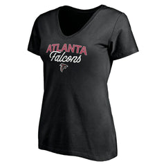 Atlanta Falcons Women's Depth Chart V-Neck T-Shirt - Black for sale