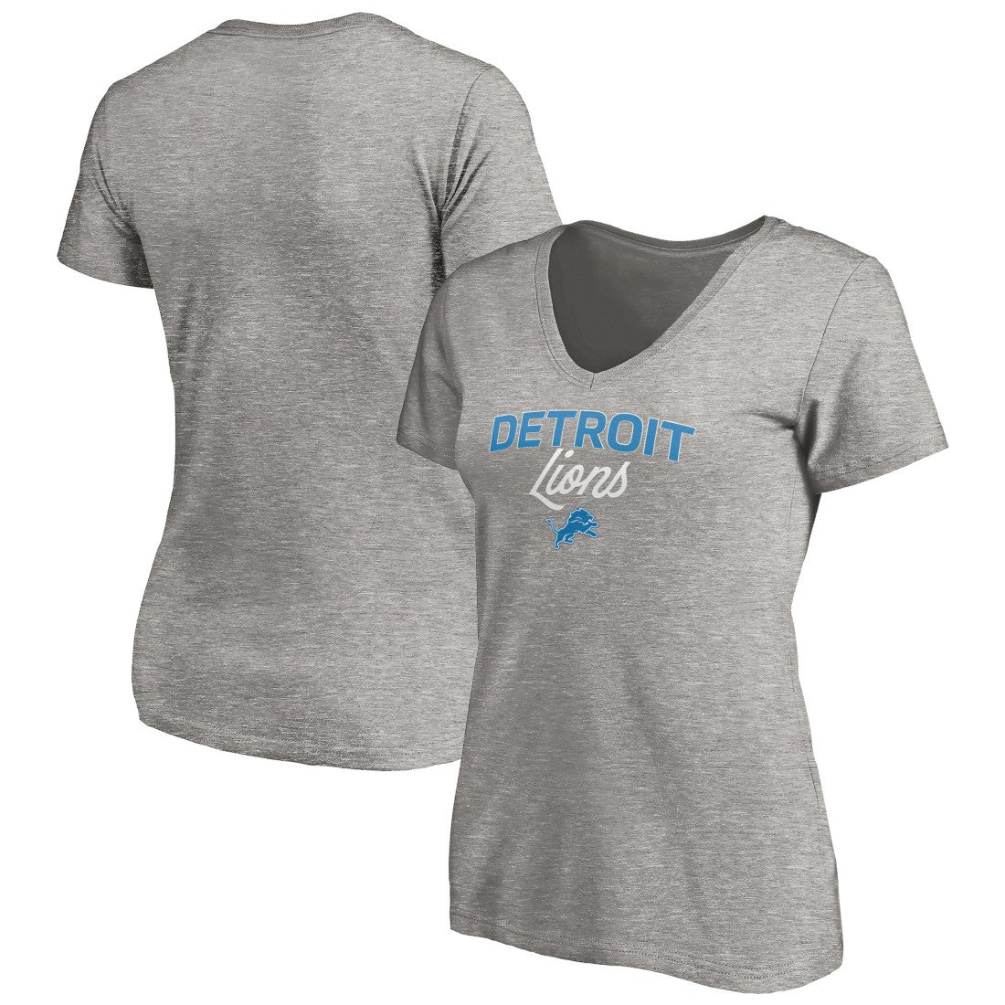 Detroit Lions Women's Depth Chart V-Neck T-Shirt - Gray discount