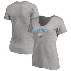 Detroit Lions Women's Depth Chart V-Neck T-Shirt - Gray discount