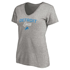 Detroit Lions Women's Depth Chart V-Neck T-Shirt - Gray discount