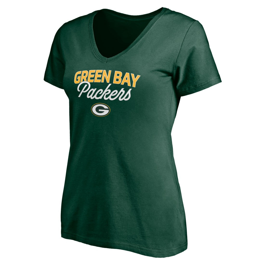 Green Bay Packers Women's Depth Chart V-Neck T-Shirt - Green outlet