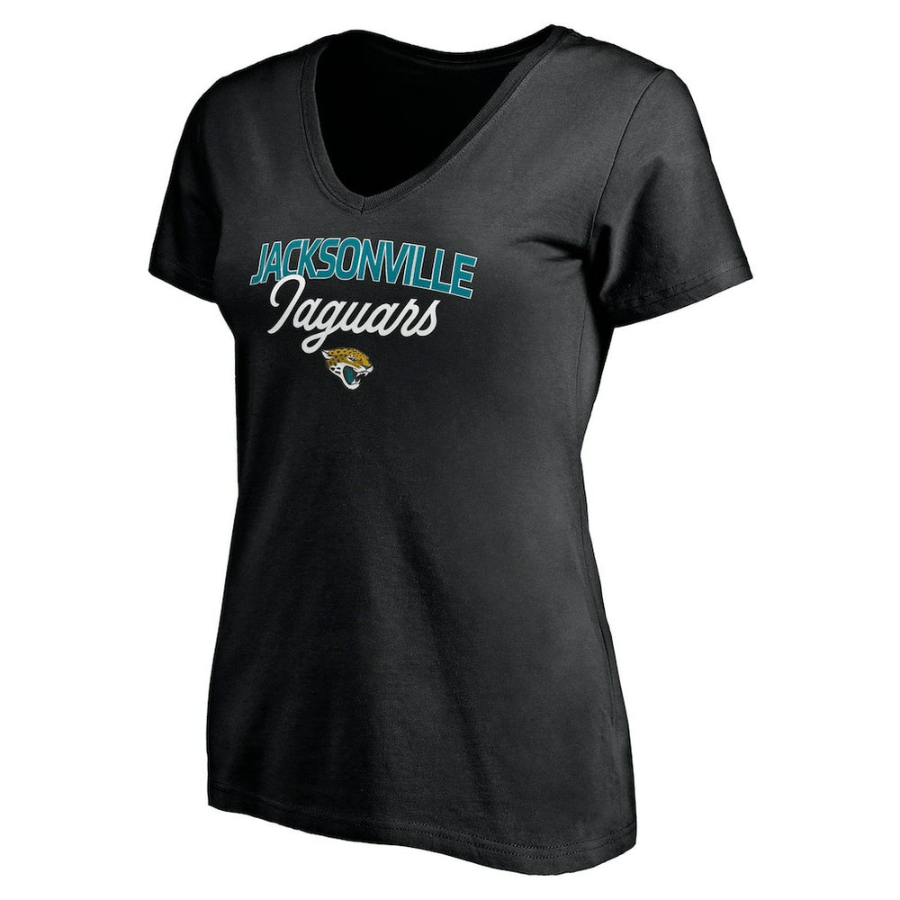 Jacksonville Jaguars Women's Depth Chart V-Neck T-Shirt - Black cheap