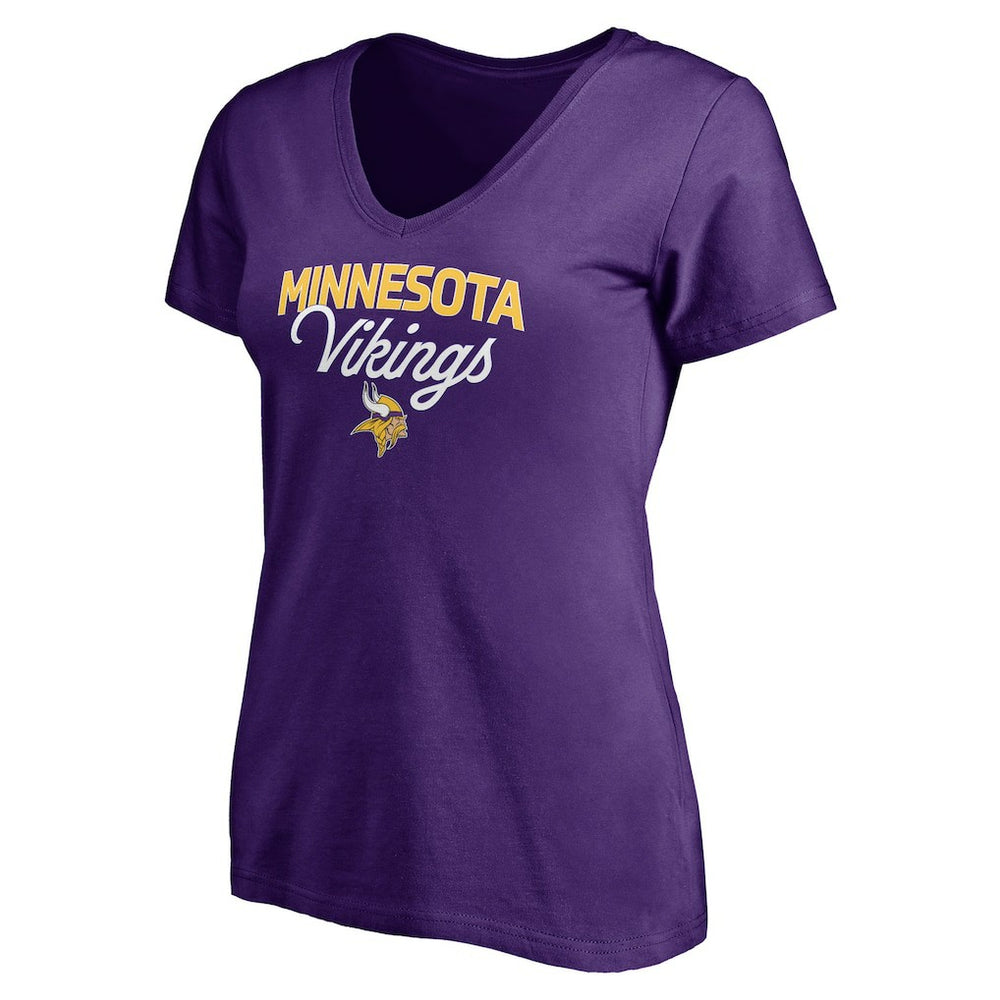 Minnesota Vikings Women's Depth Chart V-Neck T-Shirt - Purple sale