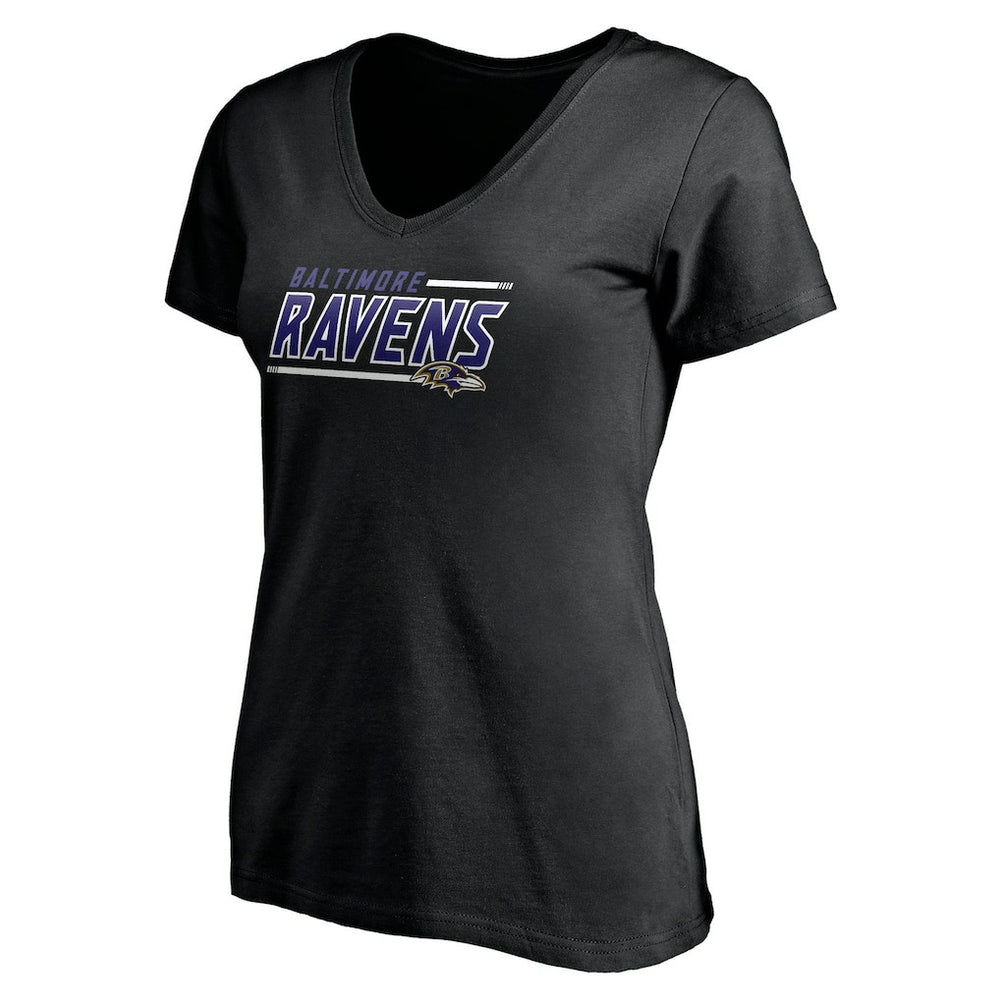 Baltimore Ravens Women's Mascot In Bounds V-Neck T-Shirt - Black cheap