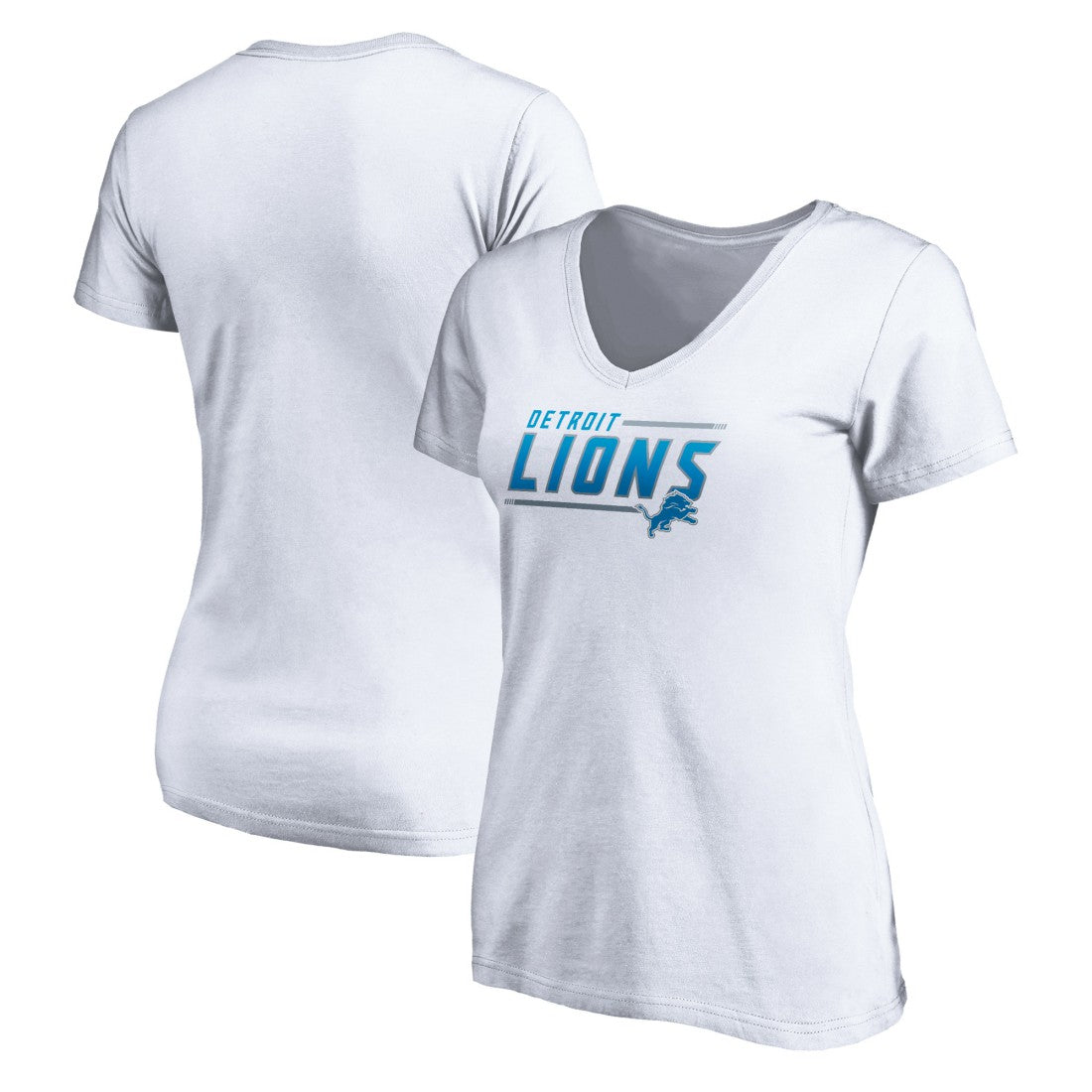 Detroit Lions Women's Mascot In Bounds V-Neck T-Shirt - White online